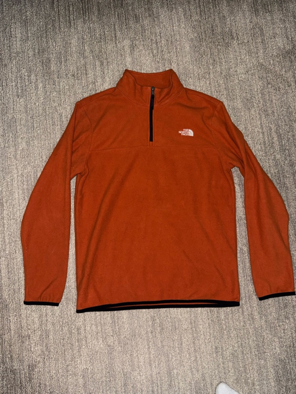 The North Face Rust Orange Quarter-Zip Fleece Pullover